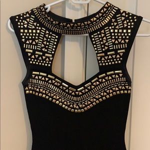 bebe Dresses - Bebe black dress with gold embellishments bebe Dresses - Bebe black dress with gold embellishments